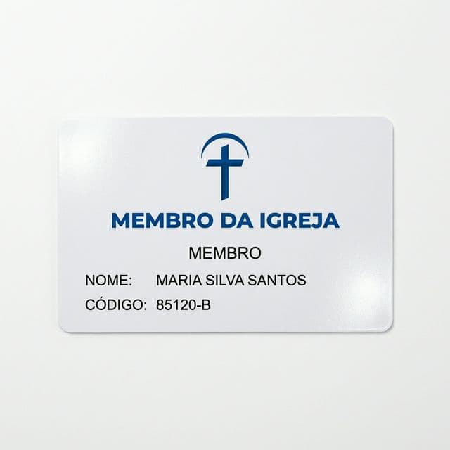 Cartão PVC de Membro da Igreja